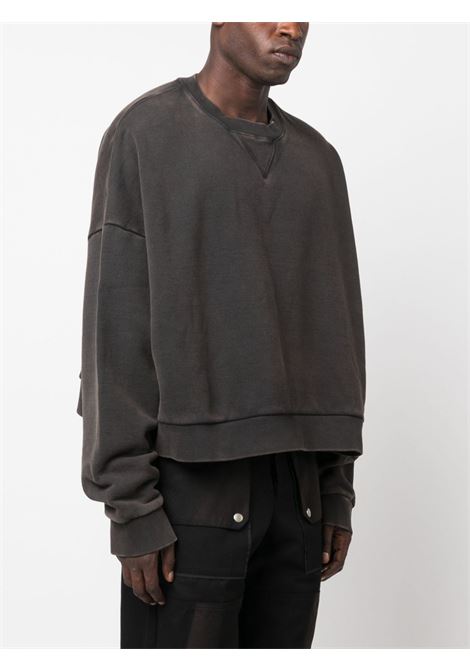 Black faded-effect drop-shoulder sweatshirt - ENTIRE STUDIOS -  men ENTIRE STUDIOS | ES2126WB